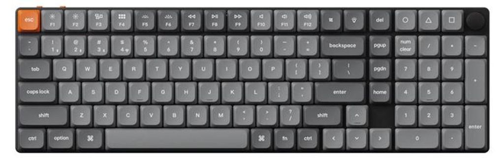 Keychron K17 Max QMK, 75%, Kabelový a bezdrátový, USB + RF Obrázek produktu 