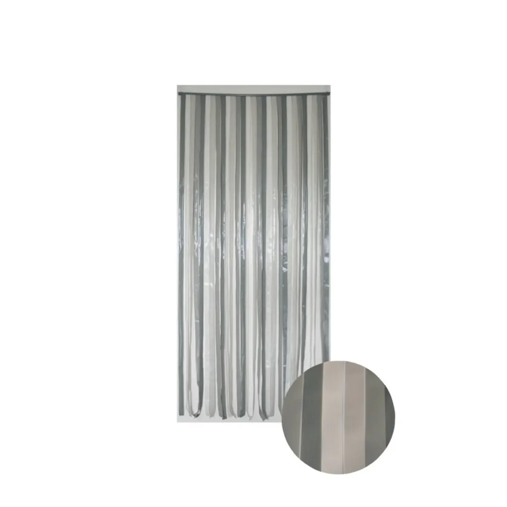 Rideau de Porte Capri Gris 90x200 cm - Lanières Résistantes Confortex