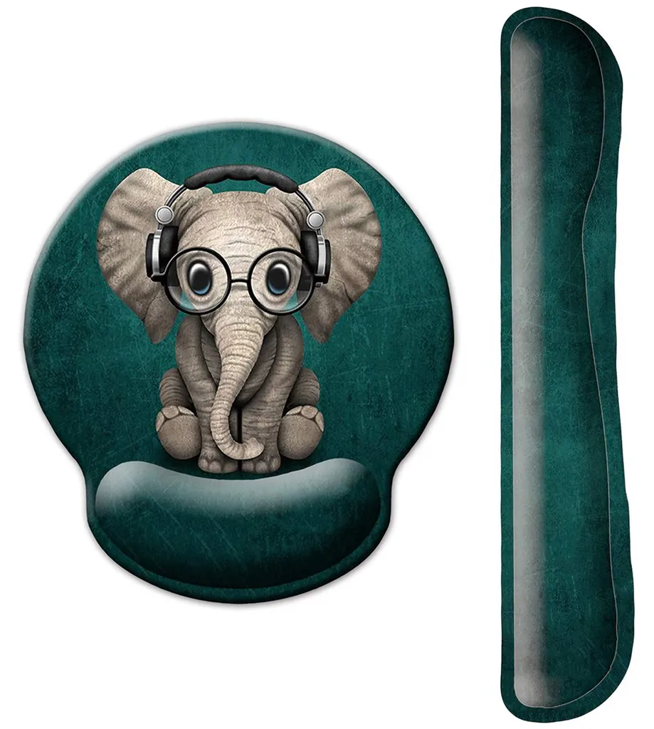 Soulagez vos poignets avec ce tapis de souris ergonomique motif éléphant