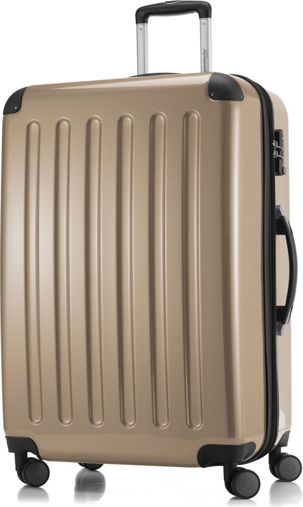 HAUPTSTADTKOFFER Alex - Hartschalen-Koffer erweiterbar mit 4 Rollen Check-In Trolley Reisekoffer mit Dehnfalte Check-In Gepäck 158cm Hardcase Lugg...