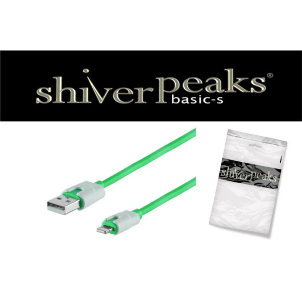 Câble Lightning pour iPhone long 2m vert shiverpeaks idéal pour lit