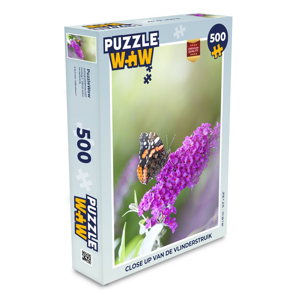 MuchoWow Puzzle 500 Teile Nahaufnahme des Schmetterlingsstrauchs - Denken - Spiel - Toy
