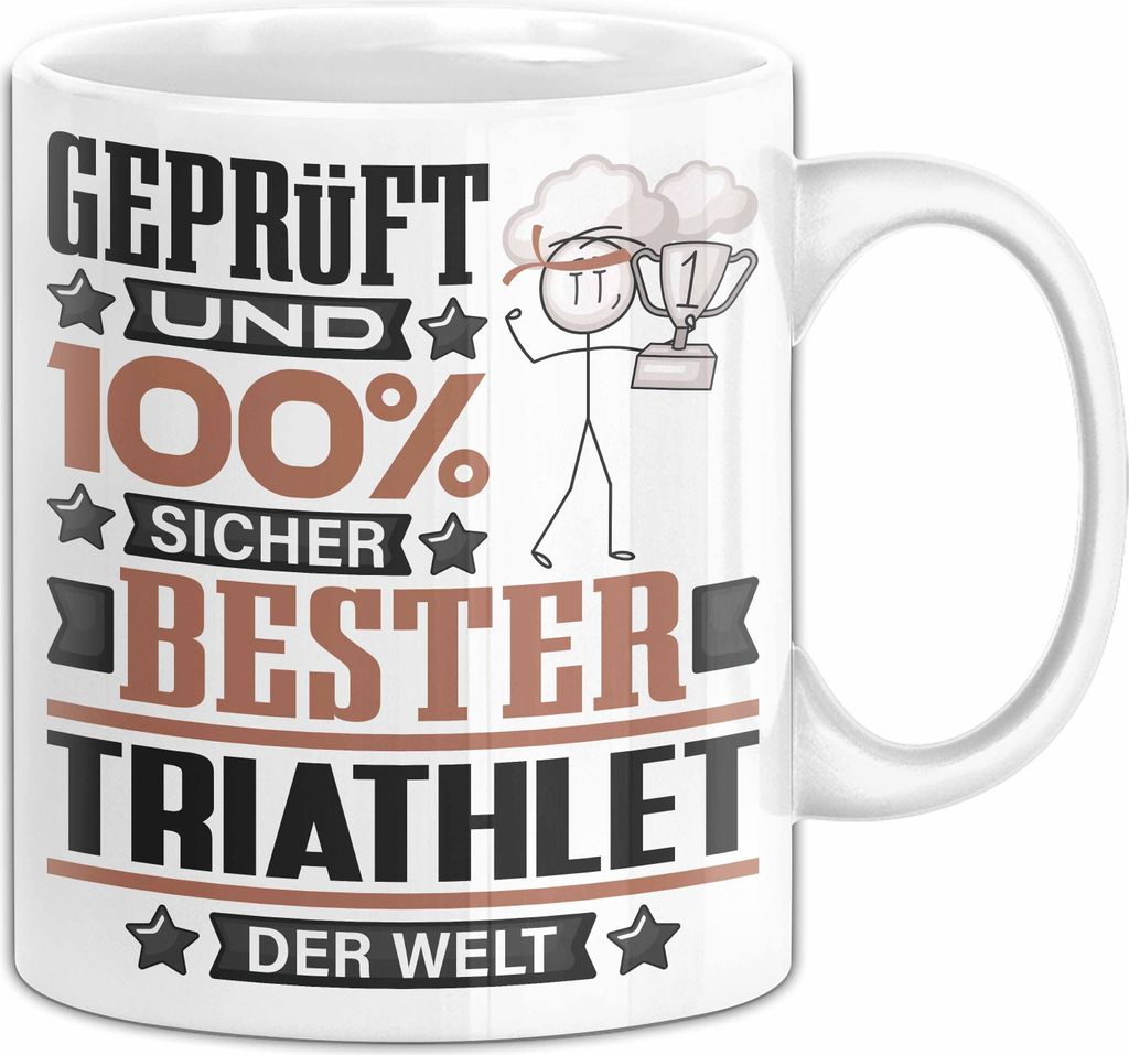 Triathlet Geschenk Lustiger Spruch für Triathlet Geschenkidee Bester Triathlet Der Welt (Weiß)