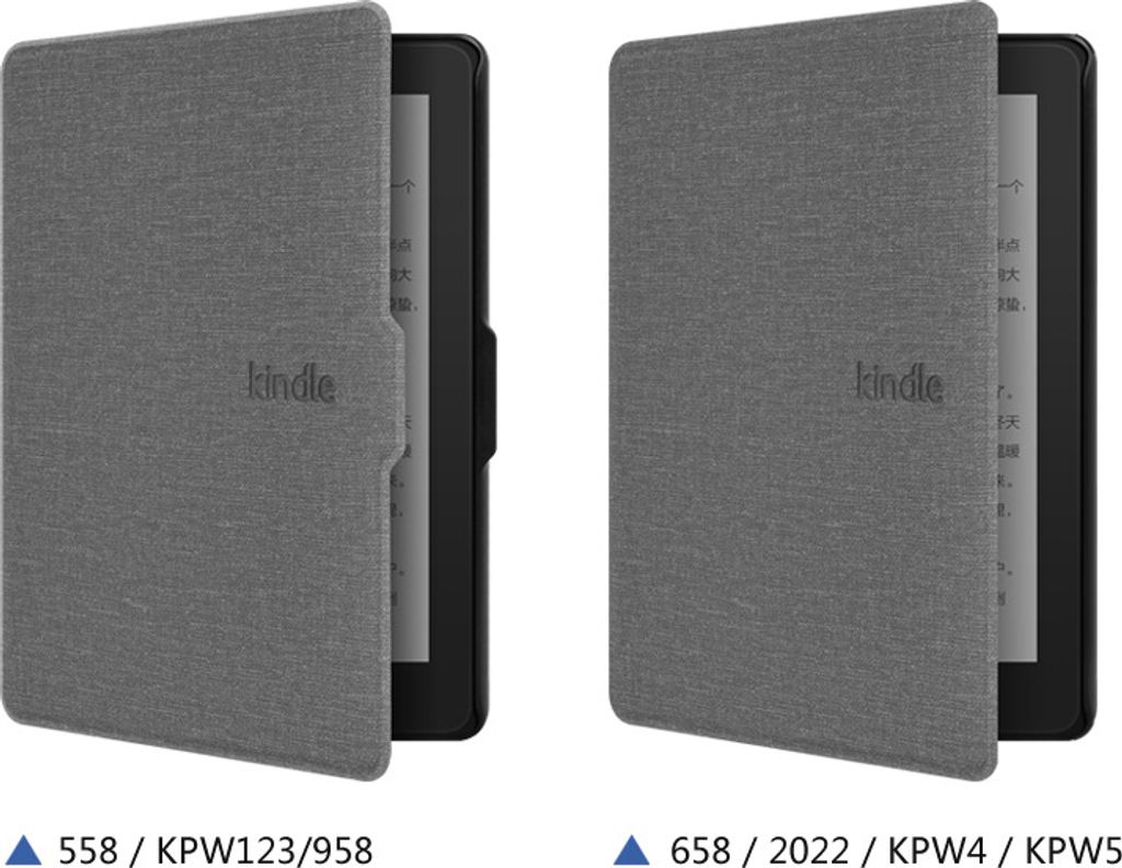 INF Graue Tablet-Schutzhülle für Kindle Basic Fabric Model 5