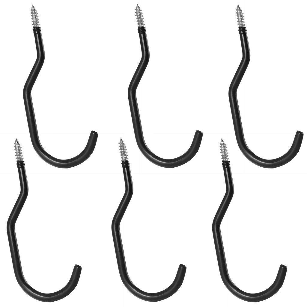 set di 6 ganci a soffitto Maclean per scala bicicletta tubo Immagine del prodotto 