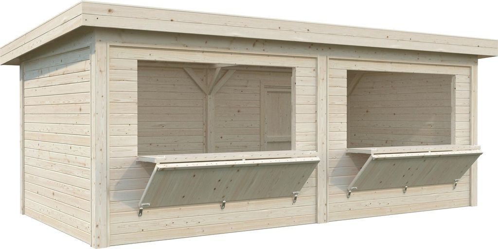 Palmako Marktstand Connect Lenna 16,6 m² SET 311 naturbelassen