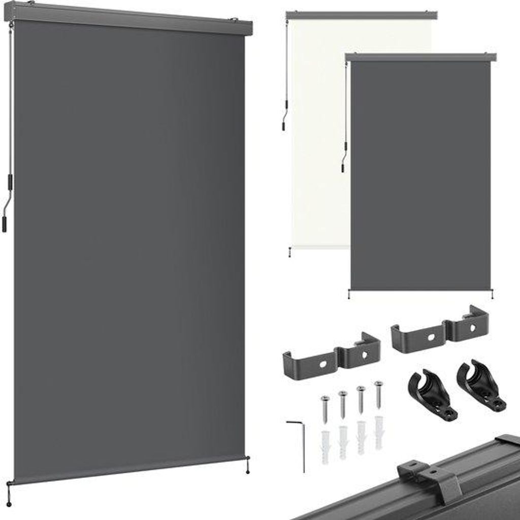 Bürgerschirm, vertikales Privatheitsschutzrollo, 250x180cm, anthrazit