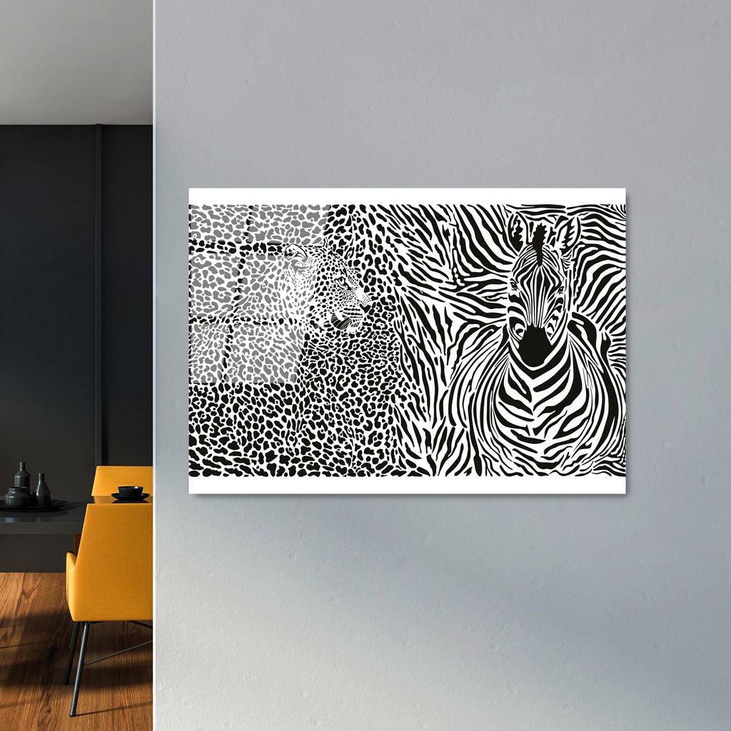 Wallity, UV-435 50 x 70, Dekorative Malerei aus gehärtetem Glas, 100 % gehärtetes Glas, Mehrfarbig, 50 x 70 cm