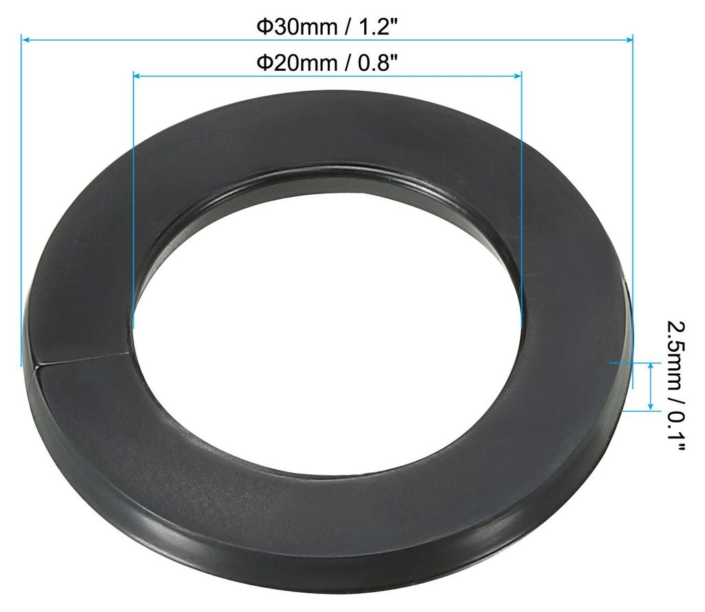 M20 Gummi Flache Unterlegscheiben 40 Packung 20mm ID 30mm AD 2,5mm Dick Dichtring Dichtungsringe Beilagscheiben fš¹r Wasserhahn Rohre Wasser Schl...