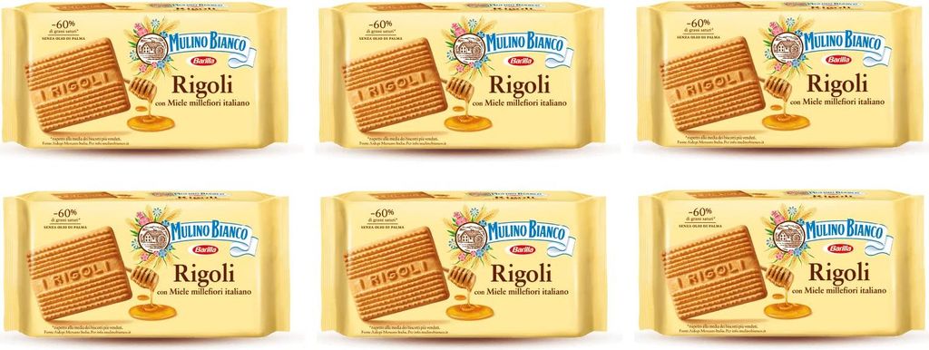 6x Mulino Bianco Kekse mit Honig Rigoli 400g Kuchen Produktbild 