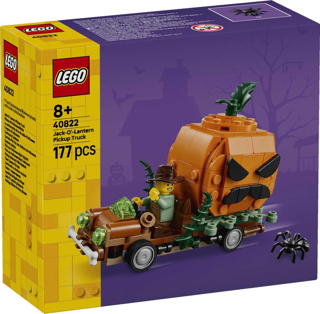 Pickup mit Halloweenkürbis Produktbild 