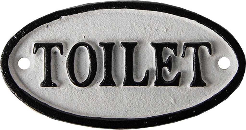 Clayre & Eef Dveřní cedule WC cedule WC ovál cca 10 x 5 cm Obrázek produktu 