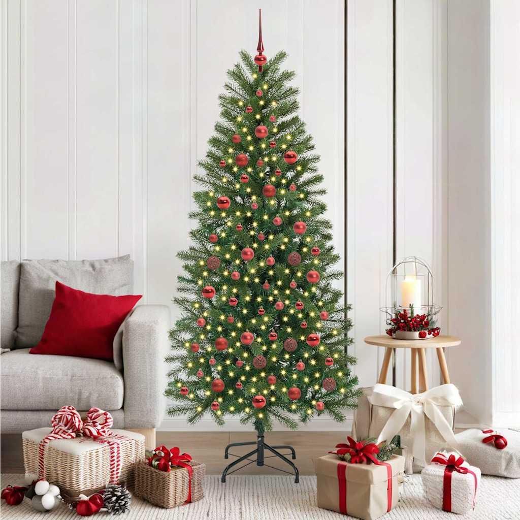 "Schlussverkauf" Künstlicher Weihnachtsbaum(1 pc) - Kunstbaum/Tannenbaum - mit 300 LEDs Grün 180 cm PE und PVC C7892