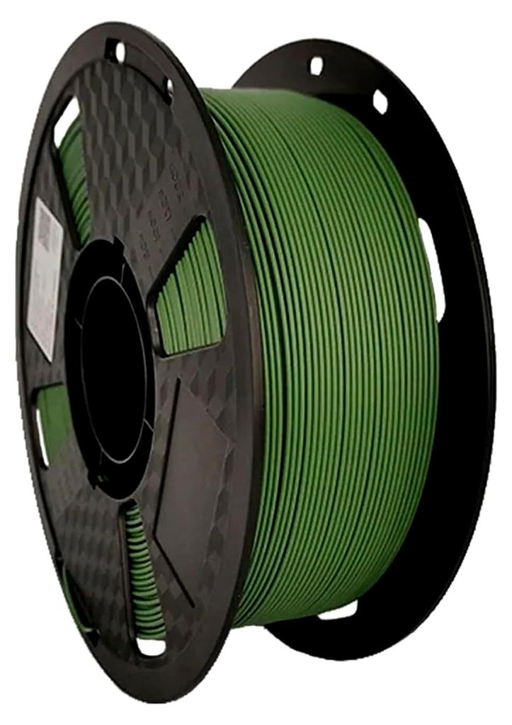 Mattes grünes PETG-3D-Druckerfilament 1,75 mm 1 kg (2,2 lbs) – Hohe Festigkeit, geeignet für die meisten FDM-Drucker