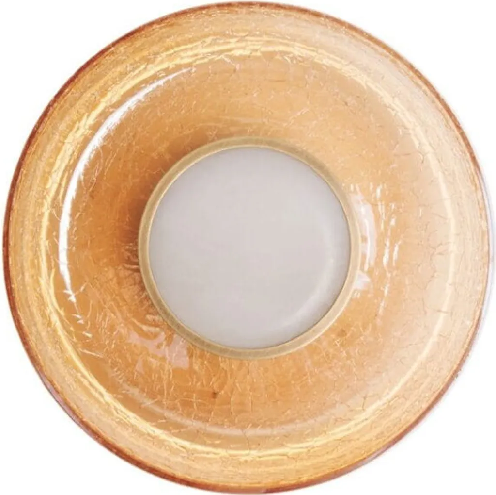 Applique LED SIGNATURE Maxlight 9W Laiton et Verre Ambré 855lm 22x22cm