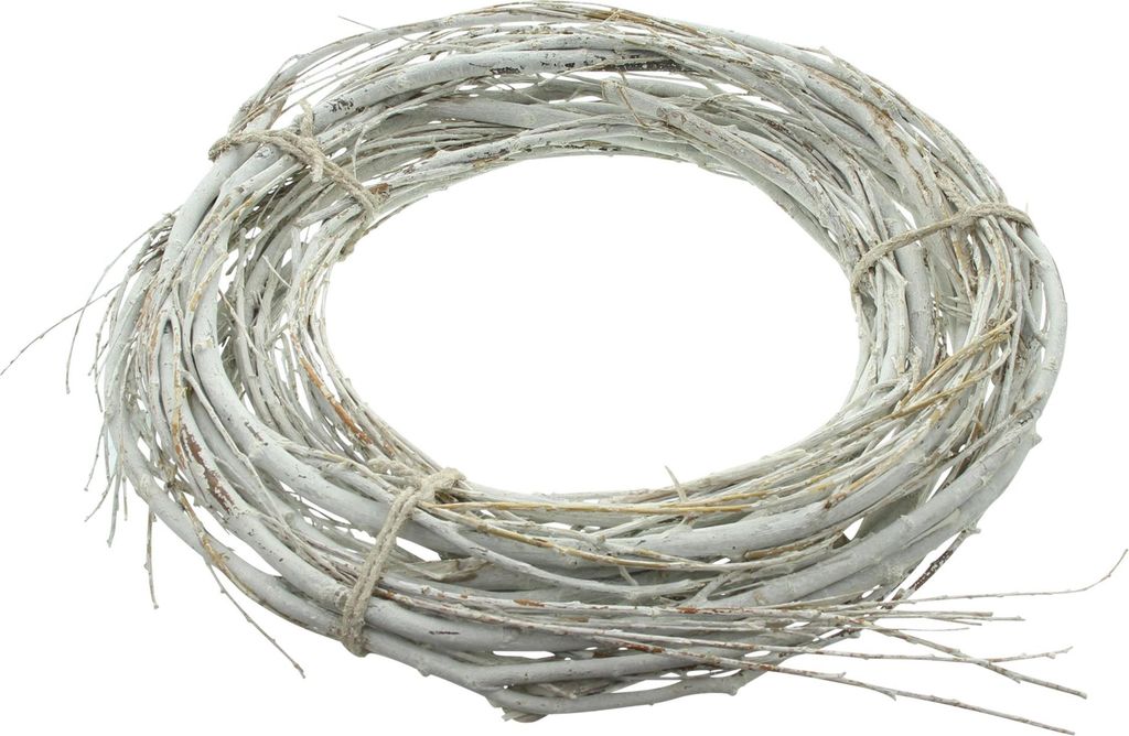 Reisigkranz White Charme Ø 45cm weiß – Türkranz