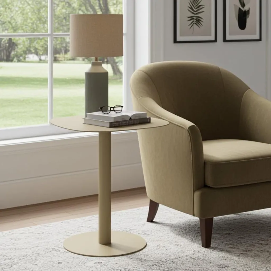 Table d'appoint SKANDY sable, petite table basse de salon design - 8