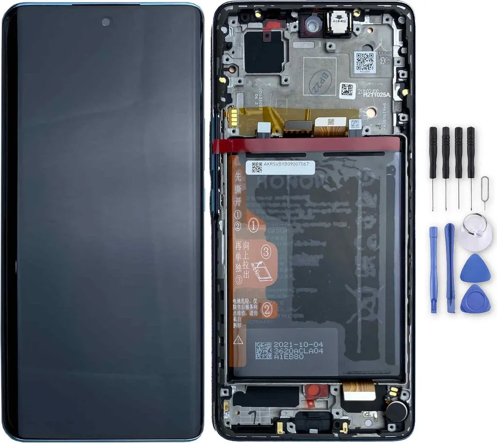 Bloc Écran LCD Honor 50 Complet avec Cadre et Batterie Vert Émeraude