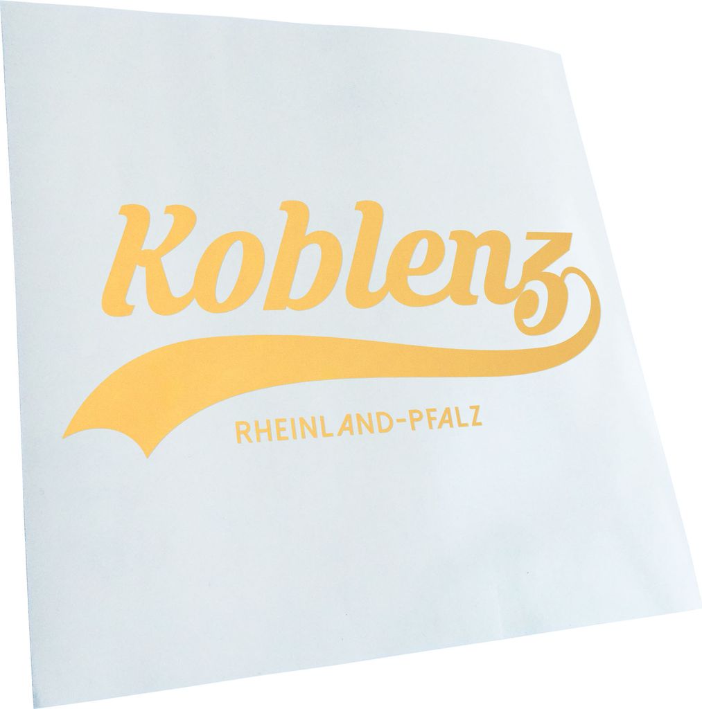Kiwistar - Autoaufkleber - Koblenz Rheinland-Pfalz - Creme - 60x26cm - Aufkleber für Auto, Laptop, Fahrrad, LKW, Motorrad mehrfarbig JDM Decal Racing