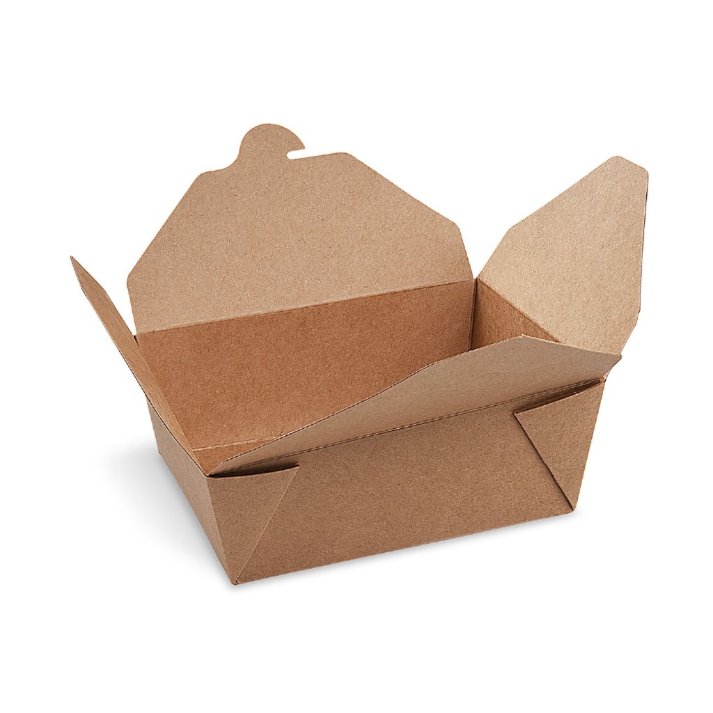50 Braune Faltboxen Asiaboxen 110x89x64 mm 700ml Foodboxen Pommesboxen