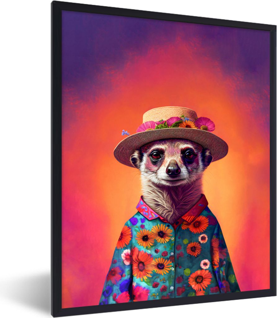 MuchoWow Gerahmtes Poster Schicht-0-Kopie 30x40 cm - Poster mit Schwarzem Bilderrahmen Wandposter Rahmen Foto Bilder - Wanddeko - Kunstdrucke