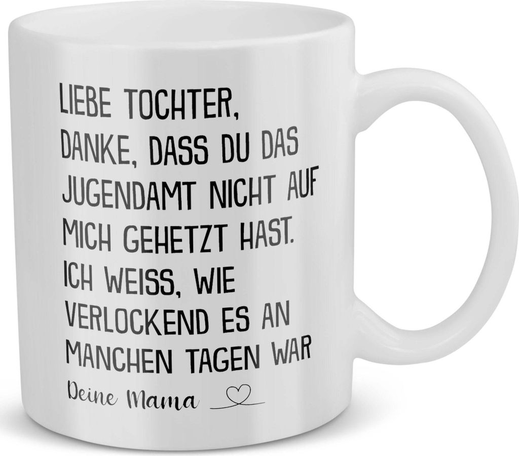 22Feels Tochter Geschenk von Mama Geburtstag 18 Jahre Mädchen Tasse Teenager Abi Bachelor Master Weihnachten Kaffeetasse Frauen Geschenkidee Uni A...