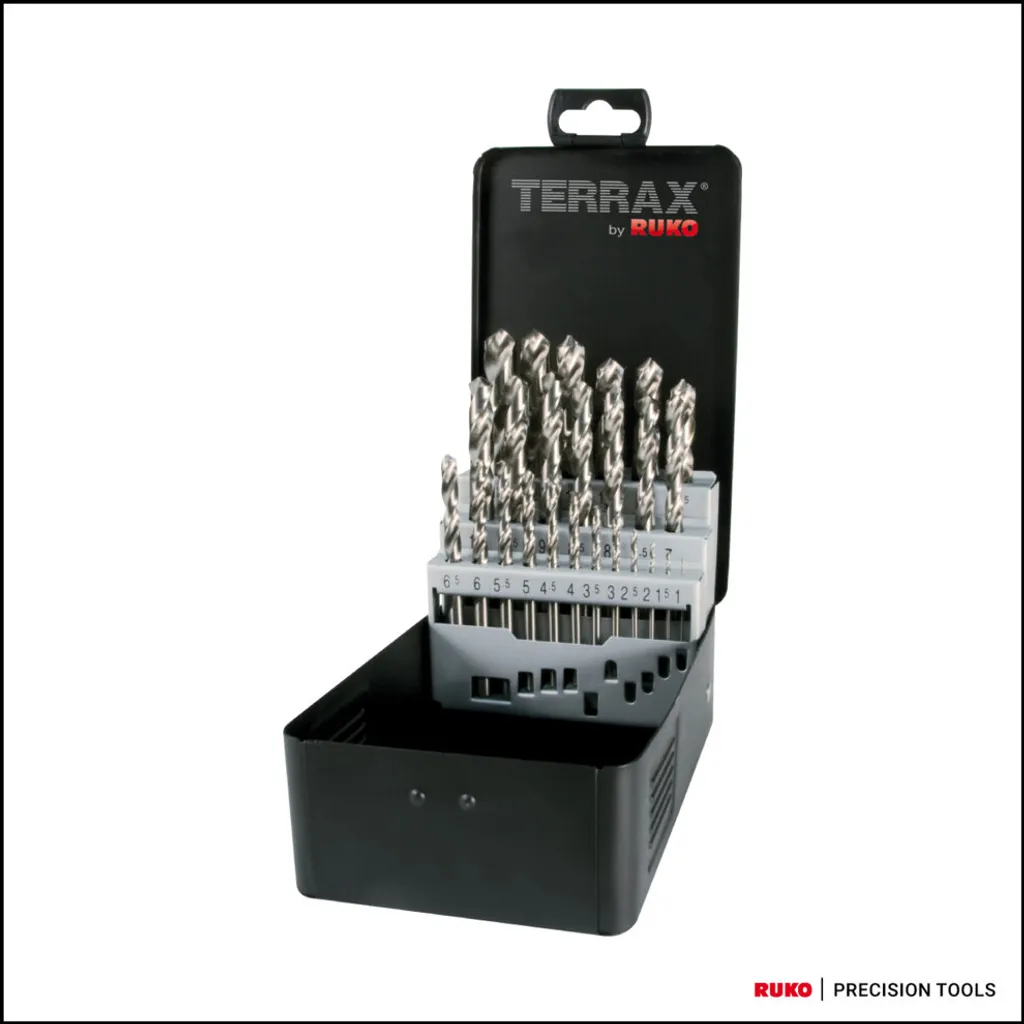 RUKO Coffret de forets hélicoïdaux HSS G pour acier et aluminium