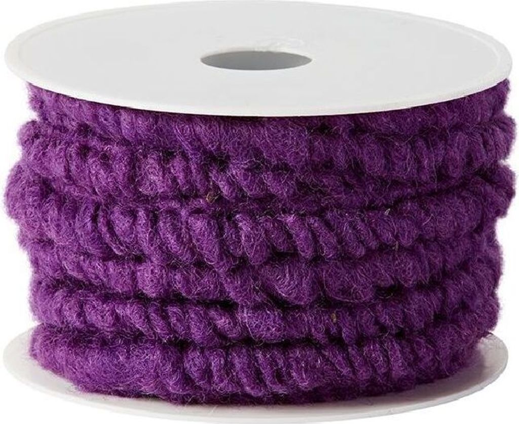 Wollstränge aus hochwertiger Schafswolle / lila / Ø 7 mm / 20 Meter - 1,20 € pro Meter