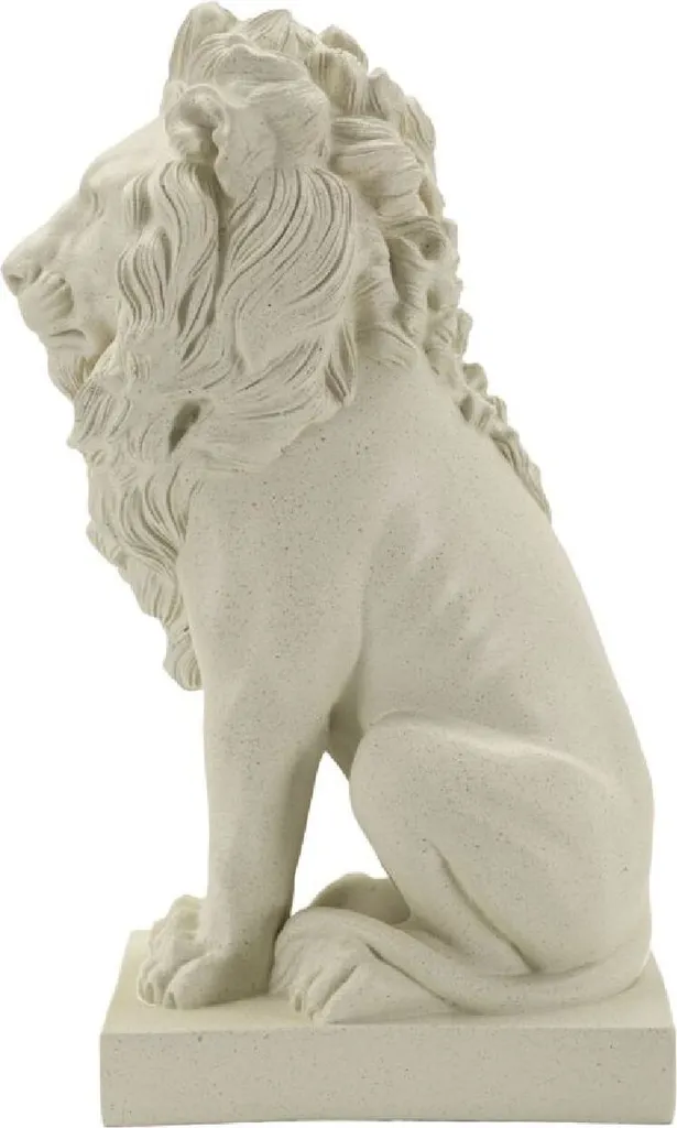 Décoration Design Lion Mauro Ferretti Crème 40 cm - Idée Cadeau Maison - 3