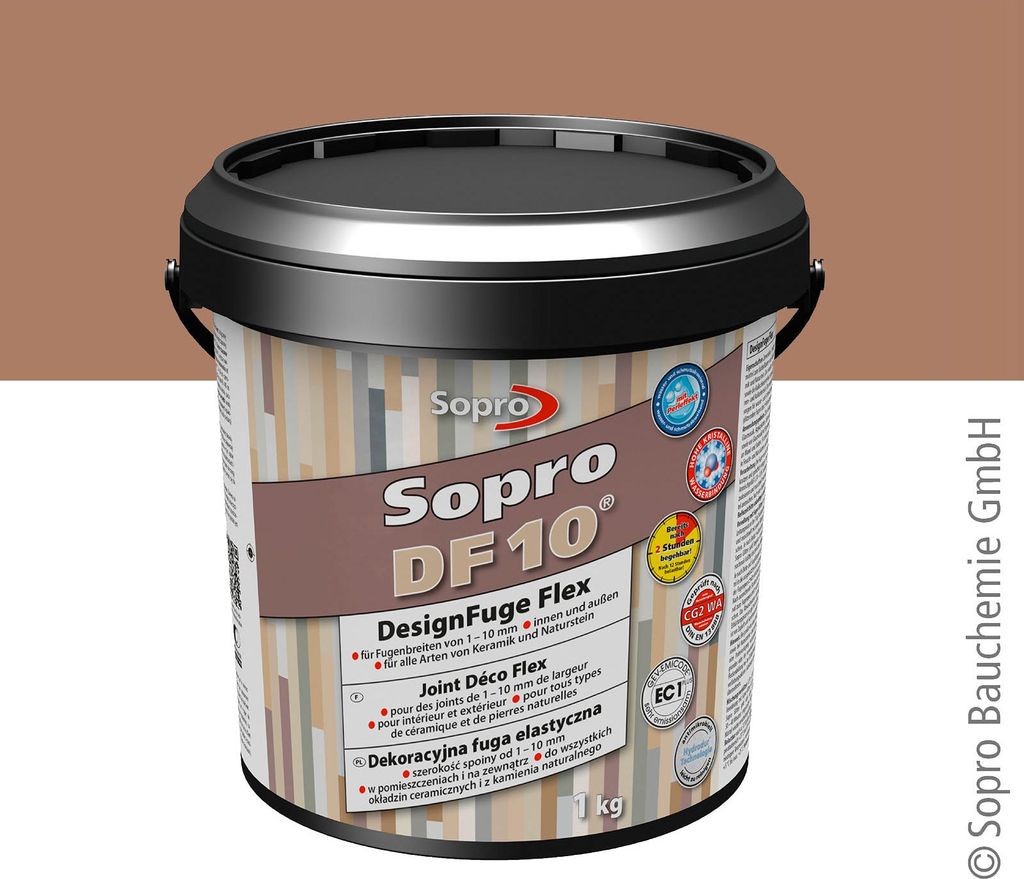 Sopro DesignFuge Flex DF 10 Braun 52 1kg Eimer Produktbild 