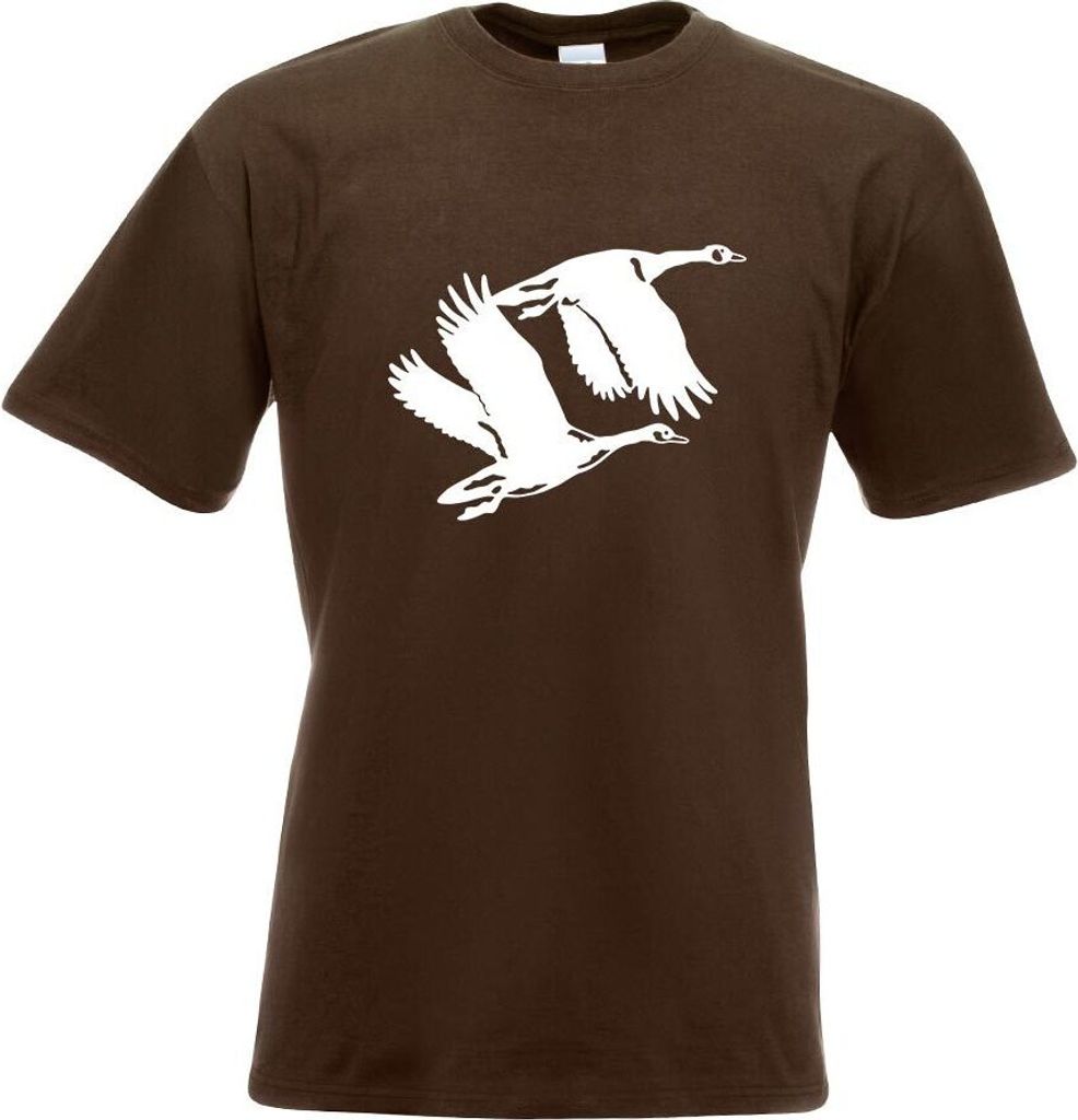 Kiwistar - T-Shirt - Chocolate - Enten - Flugenten - Duck Motiv Bedruckt Funshirt Design Print - mit Motiv Bedruckt - Funshirt Design - Sport - Fre...