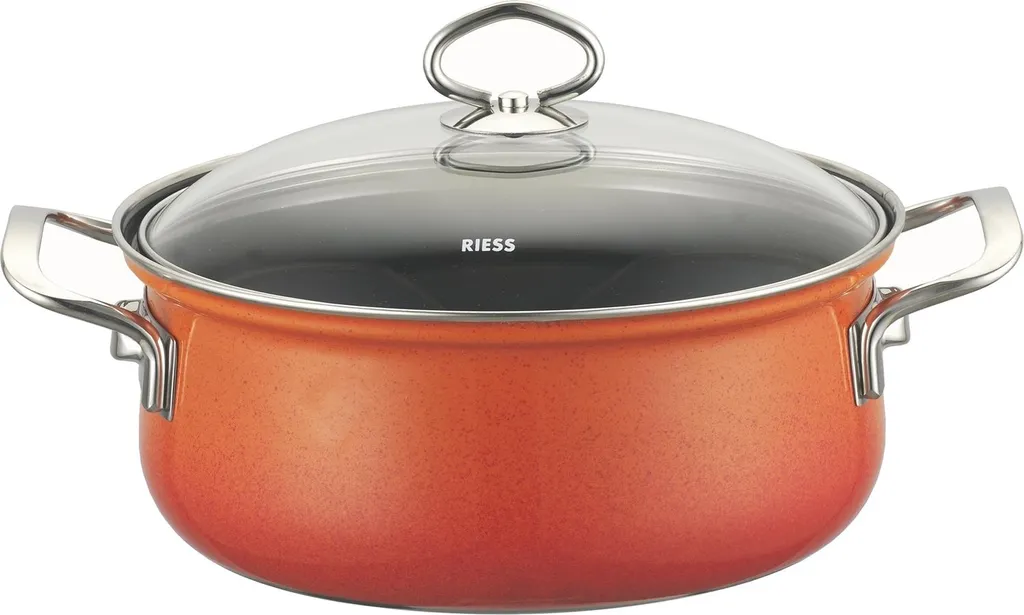 Riess Nouvelle Corall Casseruola 16cm Smaltata | Pentola Induzione 1L