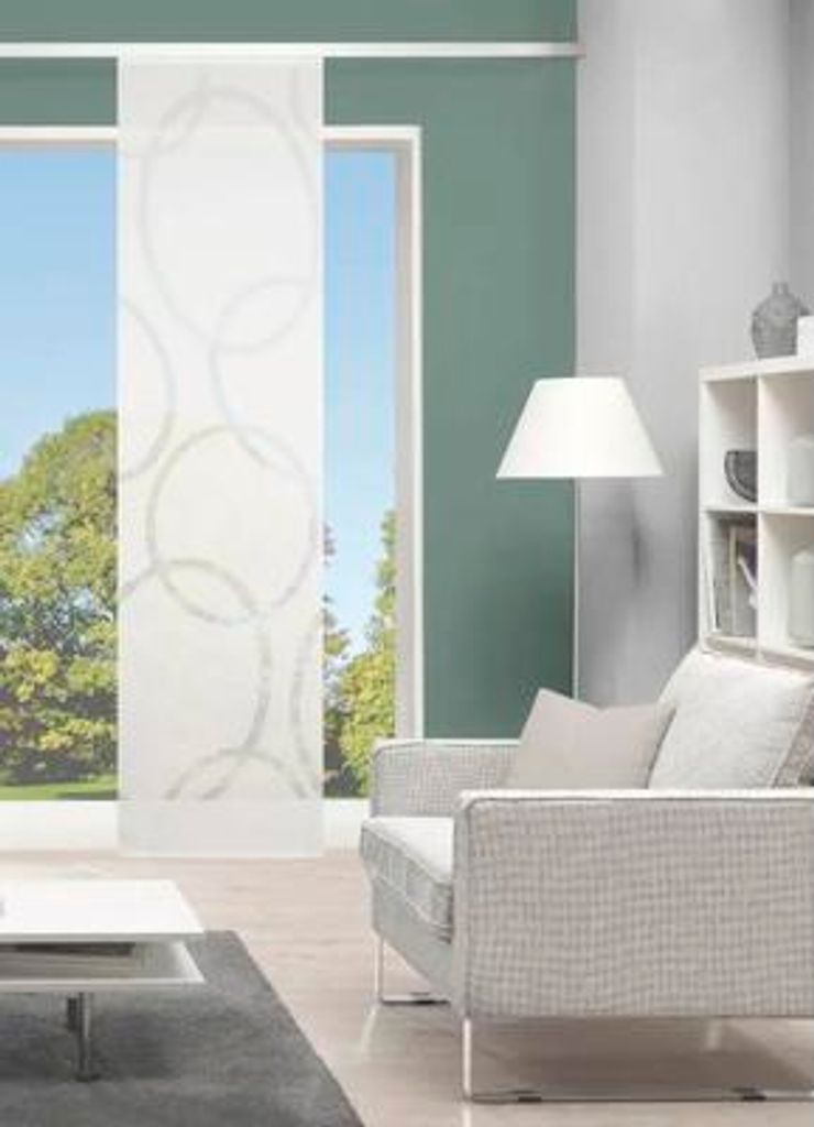 Schiebegardine Pinalo wollweiß halbtransparent 60x245 cm