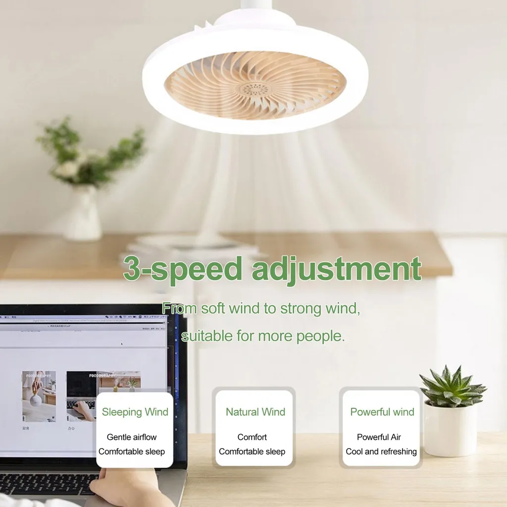 Ventilateur de Plafond LED E27 Dimmable avec Télécommande et Aromathérapie - 5
