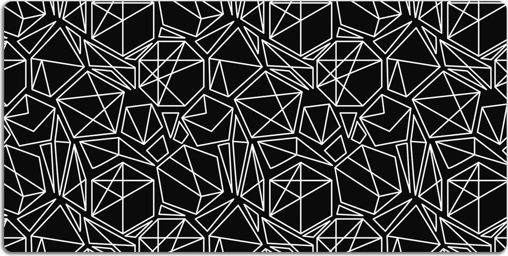 Schreibtischmatte Tischunterlage 120x60 cm Mauspad - Geometrische Feststoffe