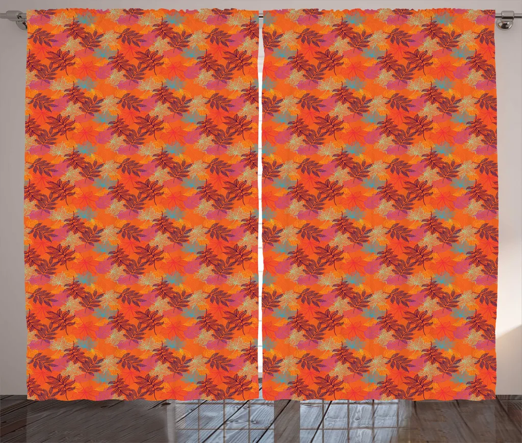 ABAKUHAUS Rideaux à Fleurs Style Asiatique 280 x 225 cm Multicolore