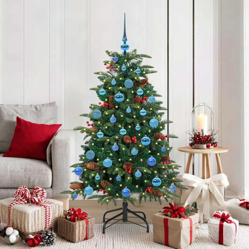 "Schlussverkauf" Künstlicher Weihnachtsbaum - Tannenbaum - Kunstbaum moderne - mit 150 LEDs mit Ständer Grün 150 cm C12923