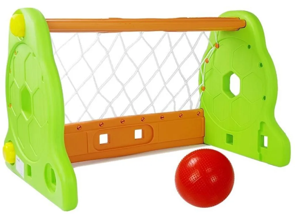 Mini cage de foot pour jardin enfant - Équipement de sport vert et orange