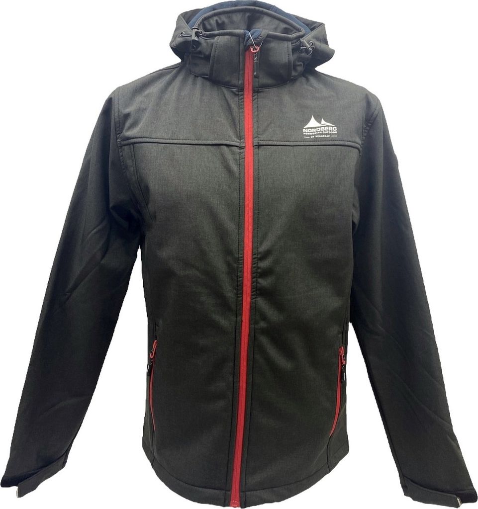 Nordberg Mats - Softshell Outdoor Sommerjacke Herren - Black Melange - Größe L