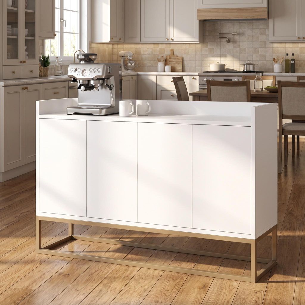 Commode INONEFT avec 4 portes, meuble de rangement avec Image du produit 