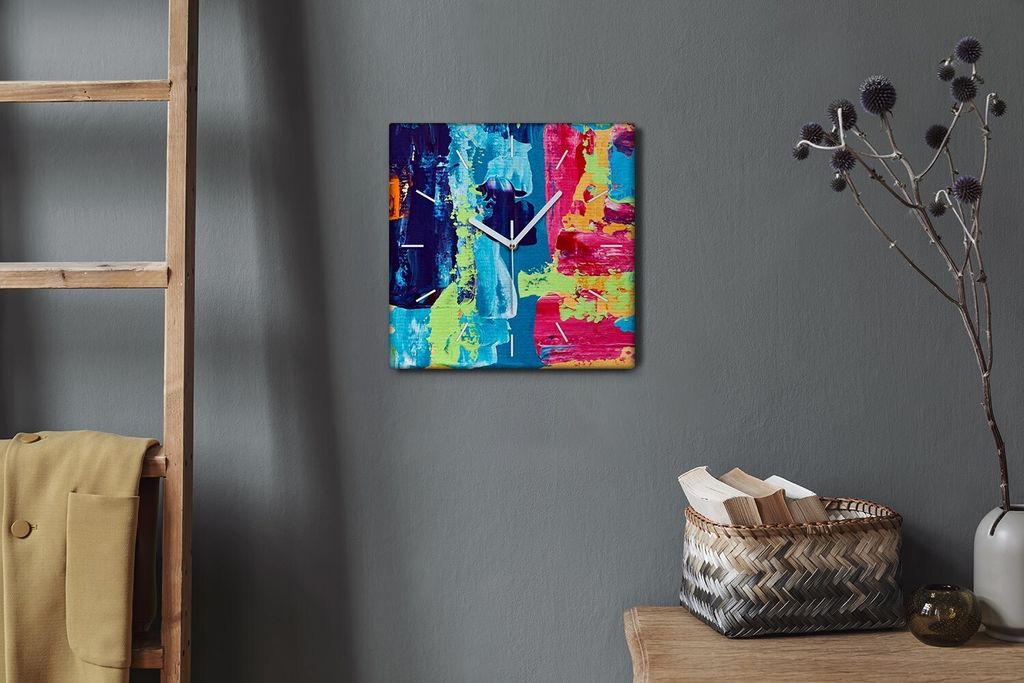 Coloray Hodiny Unikátní 30x30 cm  Tiché hodiny Pro obývací Produktbild 