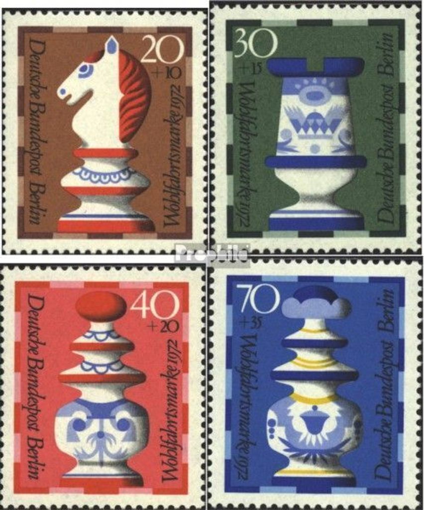 Briefmarken Berlin (West) 1972 Mi 435-438 (kompl.Ausgabe) postfrisch Schachfiguren