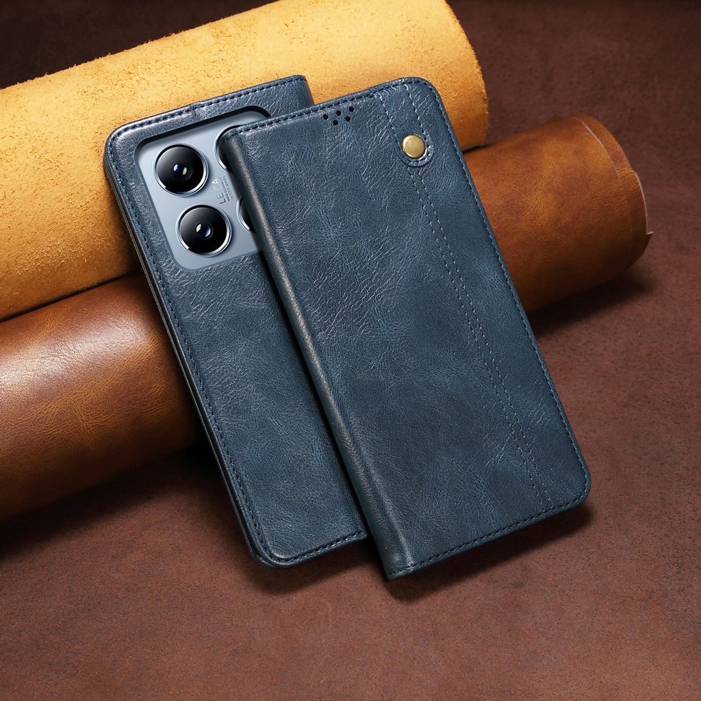 MOJIA Hülle Für Xiaomi 14T - PU-Leder Folio Mit Kartenfächern, Magnetischem Verschluss & Ständerfunktion