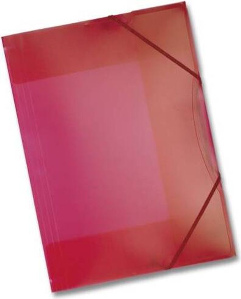 Folia Sammelmappe mit Gummiband, DIN A3, 1 Stück, transparent rot