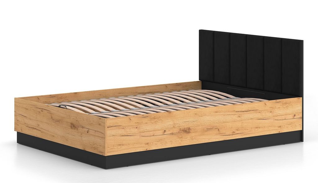 Manželská postel 140x200 MING s úložným prostorem - dub Obrázek produktu 
