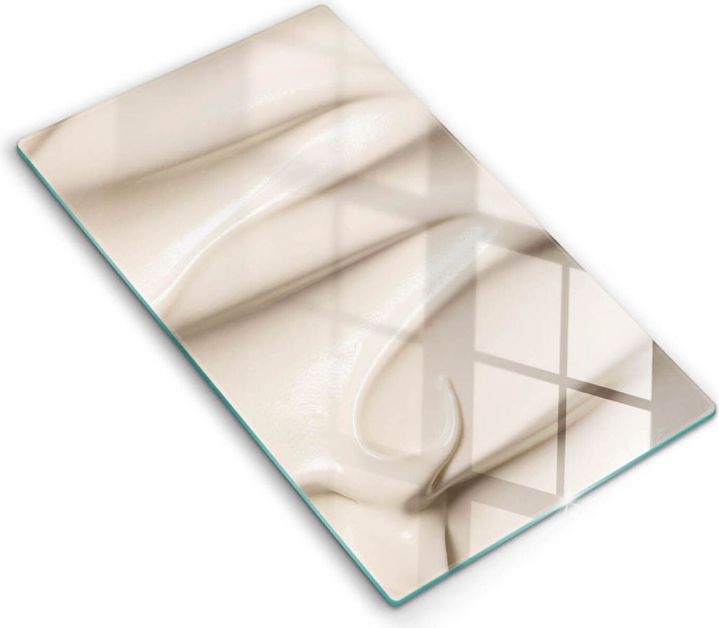 Abdeckung Glas - Küchenabdeckung - 30x52 cm - Abdeckplatte - Cremiges Eis