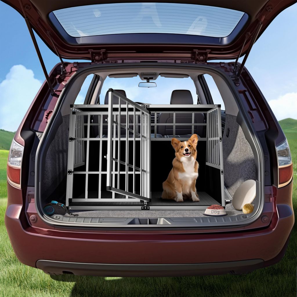CADOCA® Hundetransportbox Aluminium Hundebox Kofferraum Produktbild 17