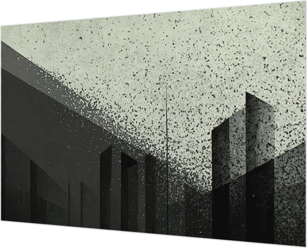 Wandtapete - Dekorative Tapete für Wohnzimmer - Tapetenfolie für Wanddekoration - 152x104 cm - Stadtgeometrie