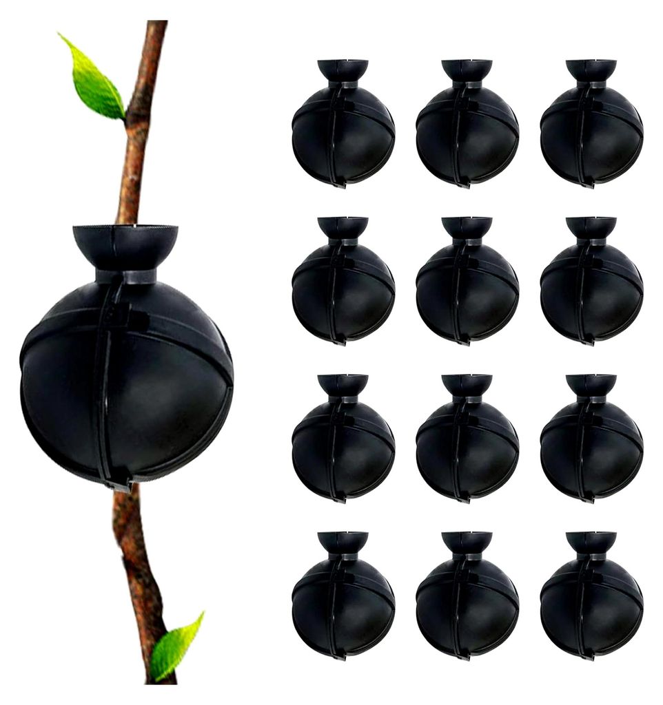 12 Stück Pflanzenwurzelgerät Anzuchtsbox Selbstschnallendes Design Wurzelballen Pfropfwerkzeuge Anzuchttopf für Gartenpfropfung