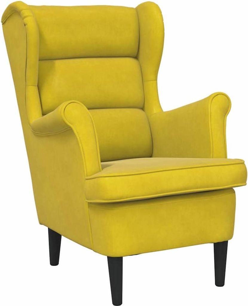 vidaXL Křeslo Mustard Yellow Velvet Obrázek produktu 